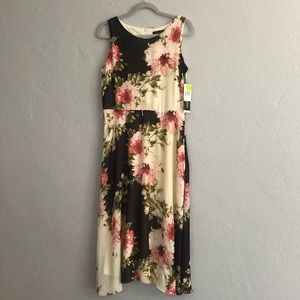 Perceptions Black and White Floral Dress